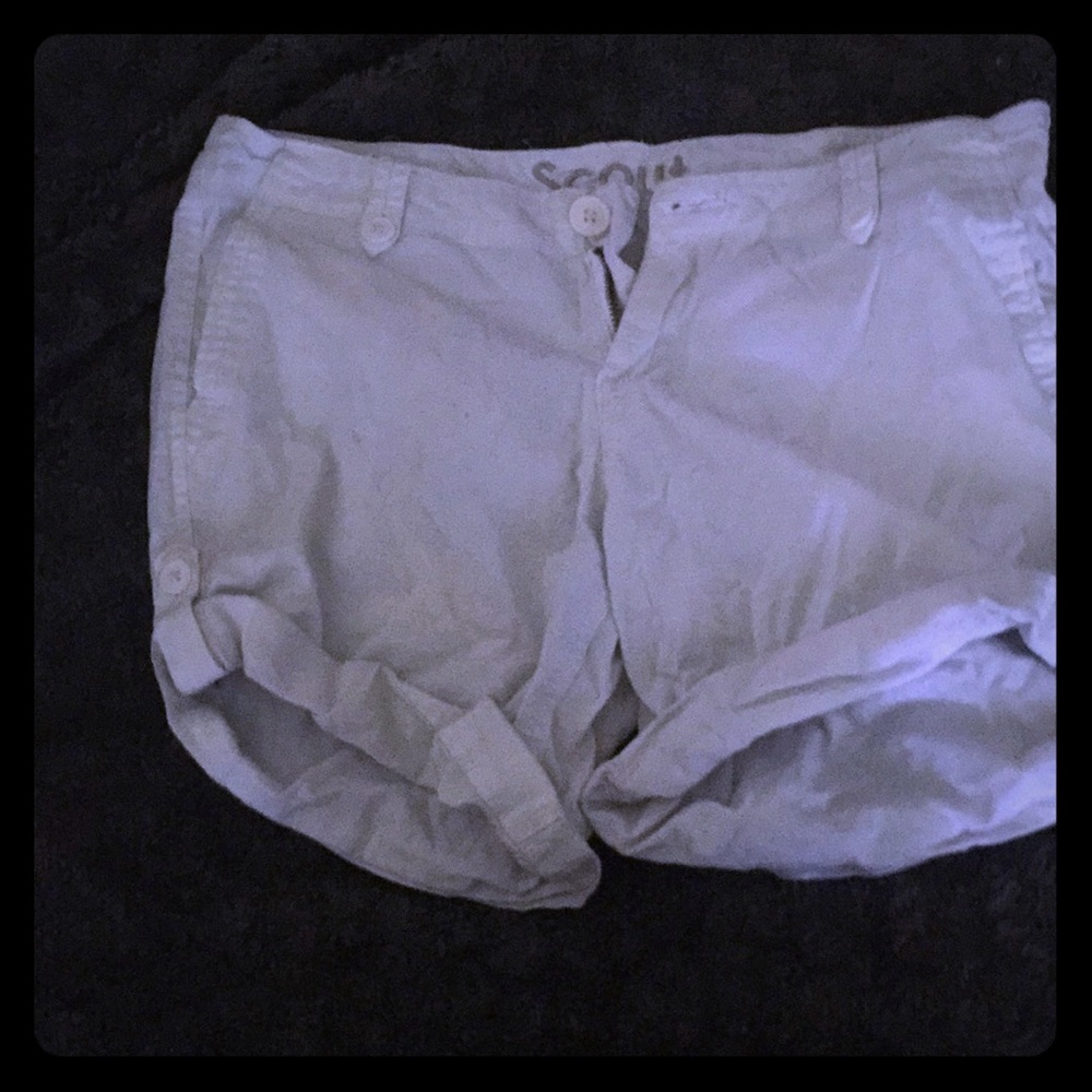 White cargo shorts